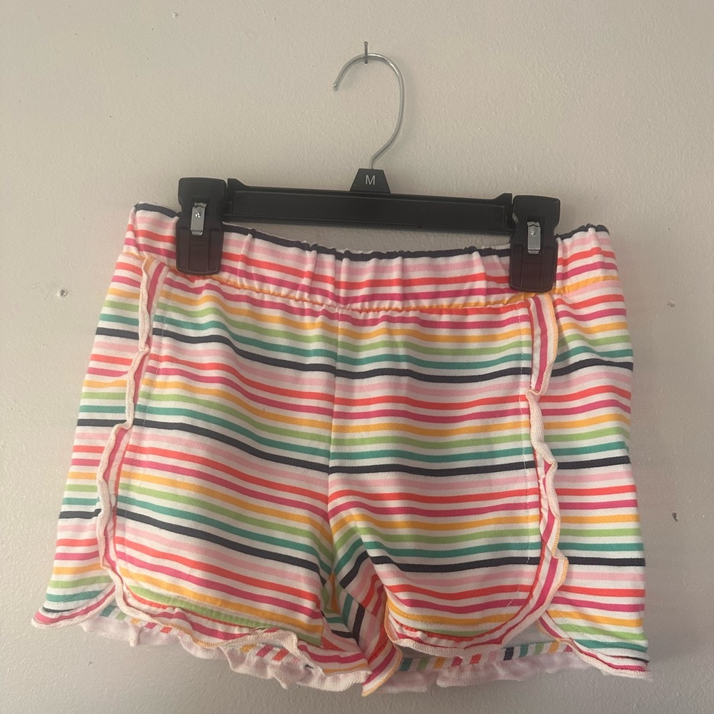 Rainbow striped kids shorts